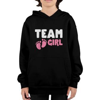 Gender Reveal Party Team Girl Announcement Future Parents Youth Hoodie - Seseable