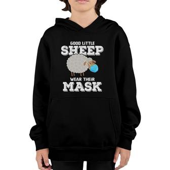 Good Little Sheep Wear Their Mask Funny Saying Youth Hoodie | Mazezy