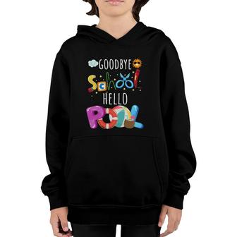 Goodbye School Hello Pool Summer Time Student Teacher Funny Youth Hoodie - Seseable