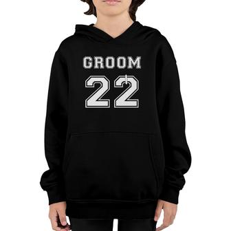 Groom 2022 Engagement Party Matching Honeymoon Bridal Shower Youth Hoodie | Mazezy