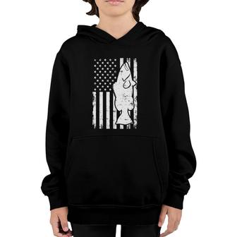 Grouper Fishing American Flag Fishing Lover Youth Hoodie - Seseable