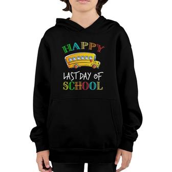 Happy Last Day Of School Bus Driver Student Teacher Summer Youth Hoodie - Seseable