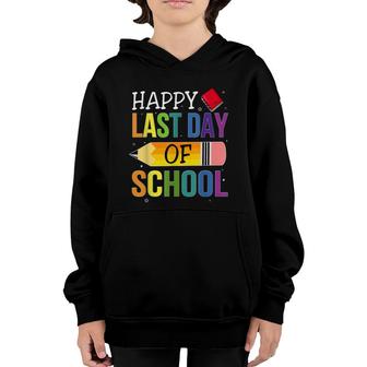 Happy Last Day Of School Teacher Kids Student Graduation Youth Hoodie - Seseable