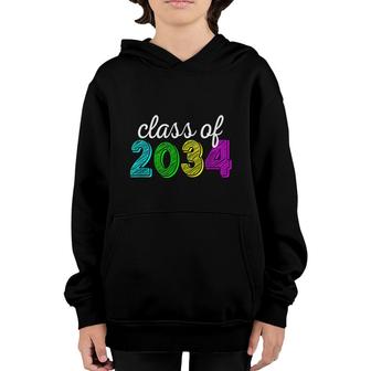 Hello Kindergarten Back To School Class Of 2034 Grow With Me Youth Hoodie - Seseable