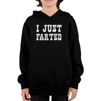 I Just Farted Oops I Farted Funny Fart Youth Hoodie | Mazezy