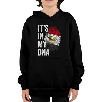 Its In My Dna Egypt Flag Egyptian Roots Pride Genetic Youth Hoodie | Mazezy