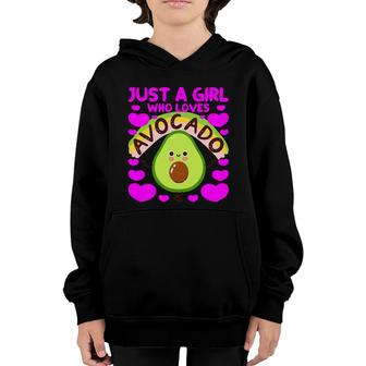 Just A Girl Who Loves Avocado Funny Youth Hoodie - Seseable