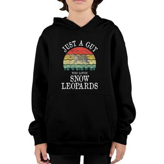 Just A Guy Who Loves Snow Leopards Youth Hoodie | Mazezy