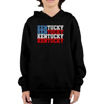 Kentucky Usa Flag 4Th Of July Fourth American Vintage Youth Hoodie | Seseable UK