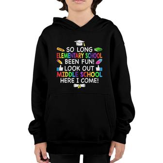 Kids So Long Elementary Middle School Here I Come Graduation Boy Youth Hoodie - Seseable