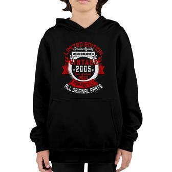 Legend Born In 2005 17Th Birthday Tee For 17 Years Old Youth Hoodie | Mazezy