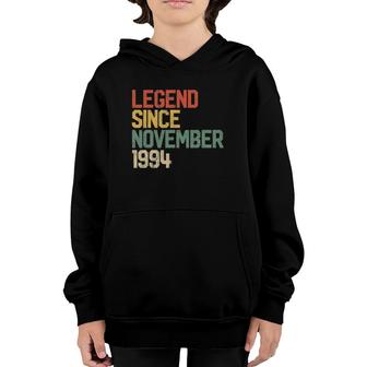 Legend Since November 1994 27Th Birthday Gift 27 Years Old Youth Hoodie - Seseable