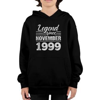 Legend Since November 1999 22Nd Birthday 22 Years Old Gift Youth Hoodie - Seseable