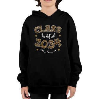 Leopard Senior Class Of 2034 Graduation 2034 Grow With Me Youth Hoodie - Seseable