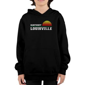 Louisville Kentucky Distressed Ky Gift Souvenir Youth Hoodie | Mazezy