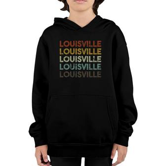 Louisville Kentucky Home State Vintage Retro Youth Hoodie | Seseable UK