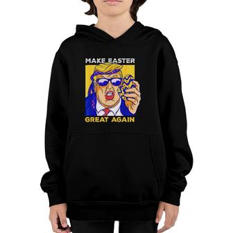 Make Easter Great Again Trump Easter Egg Usa Youth Hoodie | Mazezy