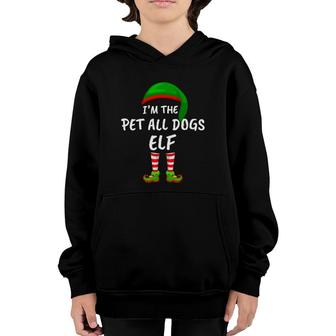 Matching Family Funny Im The Pet All Dogs Elf Christmas Youth Hoodie | Mazezy