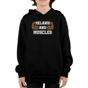 Melanin And Muscle Clothing Gift African American Black Men Youth Hoodie | Mazezy