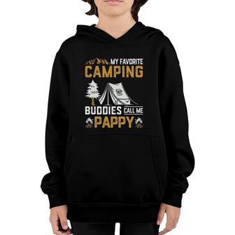 Mens My Favorite Camping Buddies Call Me Pappy Vintage Youth Hoodie - Seseable