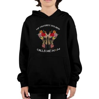 My Favorite Soldier Calls Me Mom – Proud Army Mother Gift Version 2 Youth Hoodie - Seseable