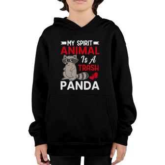 My Spirit Animal Is A Trash Panda - Funny Raccoon Lover Youth Hoodie | Mazezy