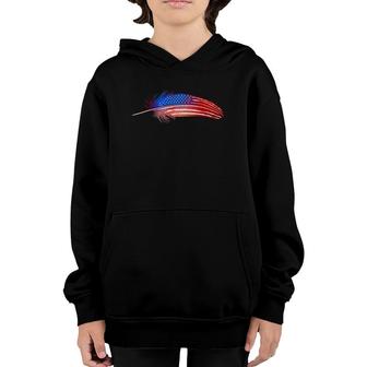 Native American Veteran Flag Day Feather For July 4Th Youth Hoodie - Seseable