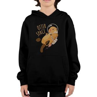 Otter Space Astronautics Cute Sea Otter Image Youth Hoodie | Mazezy