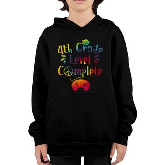 Peace Out 4Th Grade Tie Dye Graduation Class Of 2021 Virtual Youth Hoodie - Seseable