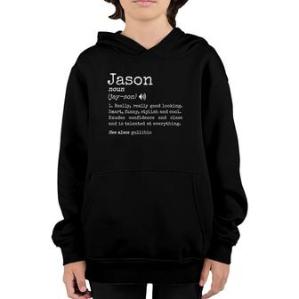 Prank First Name Dictionary Meaning Funny Jason Definition Youth Hoodie - Seseable