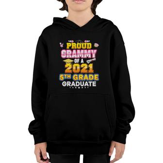 Proud Grammy Of A 2021 5Th Grade Graduate Last Day School Youth Hoodie - Seseable