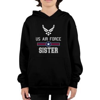 Proud Us Air Force Sister Military Pride Youth Hoodie | Mazezy