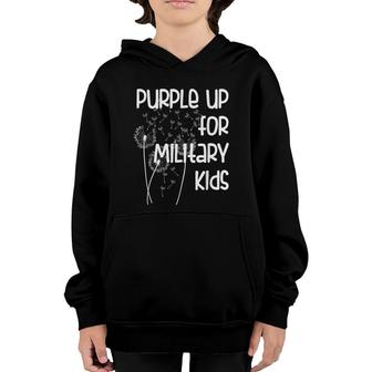 Purple Up For Military Kids - Month Of The Military Child Youth Hoodie - Seseable