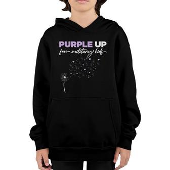 Purple Up For Military Kids-Month Of The Military Child Youth Hoodie - Seseable