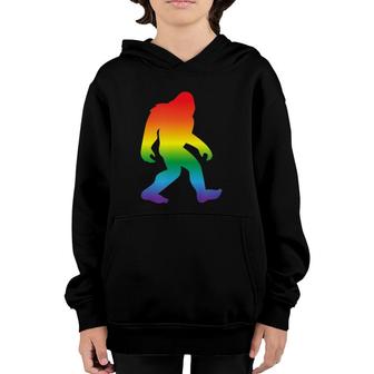 Rainbow Bigfoo Cute Funny Gay Pride Month Lgbtq Gift Youth Hoodie - Seseable