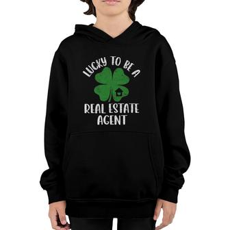 Real Estate Agent Lucky St Patricks Day Realtor Youth Hoodie - Seseable