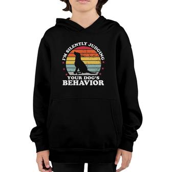 Retro Dog Commands Obedience Training Gift Funny Dog Trainer Vintage Youth Hoodie | Seseable UK