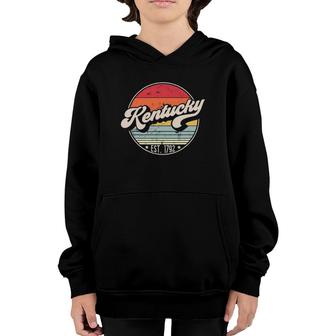 Retro Kentucky Home State Ky Cool 70S Style Sunset Gift Youth Hoodie | Seseable UK