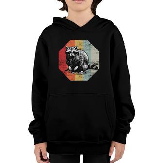 Retro Racoon Trash Panda Raccoon Youth Hoodie | Mazezy