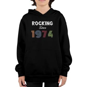 Rocking Since 1974 Year 47 Years Old 47Th Birthday Youth Hoodie - Seseable