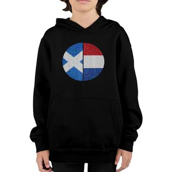 Scottish Dutch Cultural Flag Dual Ancestry Youth Hoodie | Mazezy