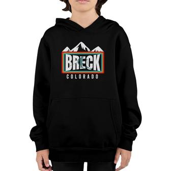 Ski Breckenridge Co Retro Cool Colorado Breck Vintage Ski Youth Hoodie | Mazezy