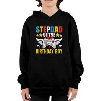 Stepdad Of The Birthday Boy Colorful Gift Boy Matching Video Gamer Youth Hoodie - Seseable