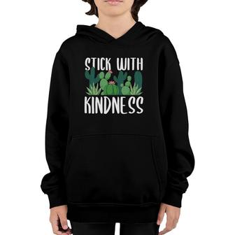 Stick With Kindness - Cactus Teacher School Kindergarten Youth Hoodie | Mazezy AU