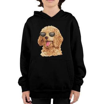 Sunglass Poodle Dog Pet Lover Youth Hoodie | Mazezy