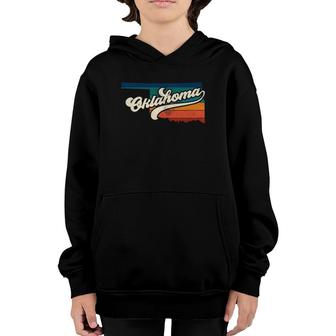 Sunset Vintage Retro Oklahoma Home State Ok 70S 80S Style Youth Hoodie - Seseable