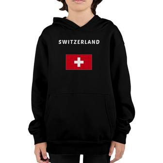 Switzerland Suisse Tee Flag Souvenir Gift Bern Youth Hoodie | Mazezy