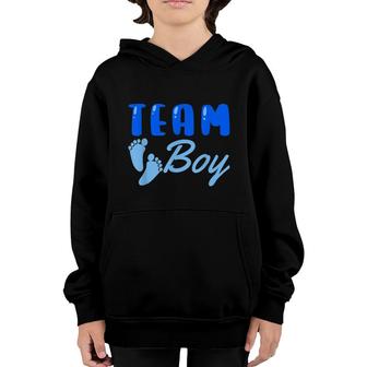 Team Boy Gender Reveal Party Baby Shower Family Matching Youth Hoodie - Seseable
