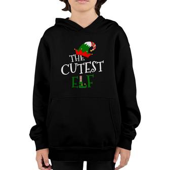 The Cutest Elf Family Matching Group Gift Christmas Costume Youth Hoodie - Seseable