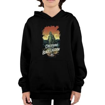 Universal Monsters Creature From The Black Lagoon Dark Frame Youth Hoodie | Mazezy